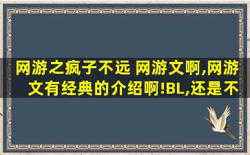 网游之疯子不远 网游文啊,网游文有经典的介绍啊!BL,还是不是BL都可以啊!